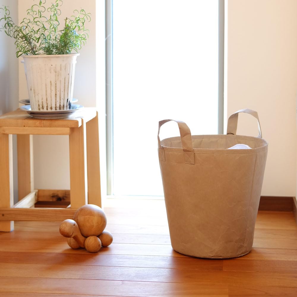 Amazon｜SIWA 紙和 ランドリーボックス S ブラウン 和紙 紙製 軽量